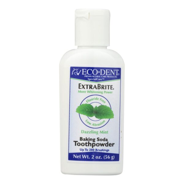 Eco-Dent Dazzling Mint ExtraBrite Whitener Toothpowder 2 oz.