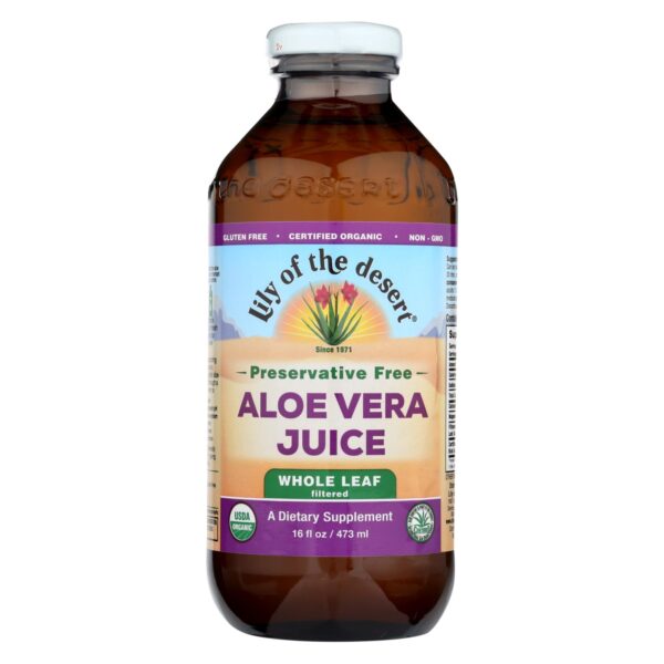 Lily of the Desert Organic Preservative Free Whole Leaf Aloe Vera Juice 16 fl. oz.