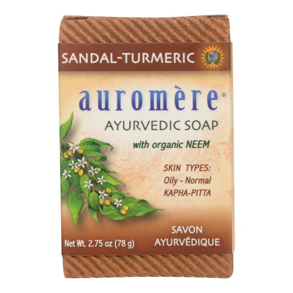 Auromere Ayurvedic Bar Soaps Sandalwood-Turmeric 2.75 oz.