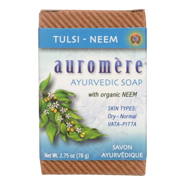 Auromere Ayurvedic Bar Soaps Tulsi-Neem 2.75 oz.