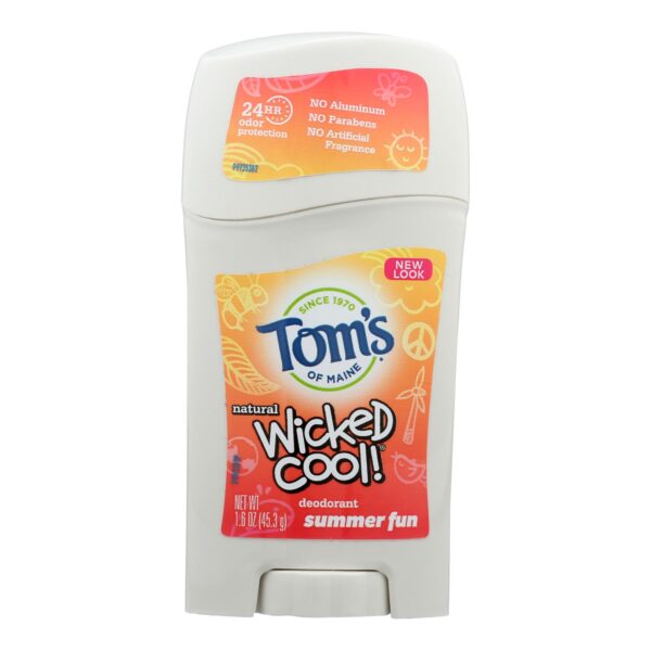 Tom's of Maine Girl's Summer Fun Wicked Cool Kid's Deodorant Stick 1.6 oz.