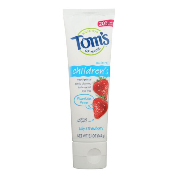 Tom's of Maine Silly Strawberry Fluoride Free Toothpaste 5.1 oz