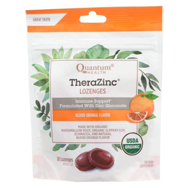 Quantum Thera Zinc Lozenges - Blood Orange - 18 count