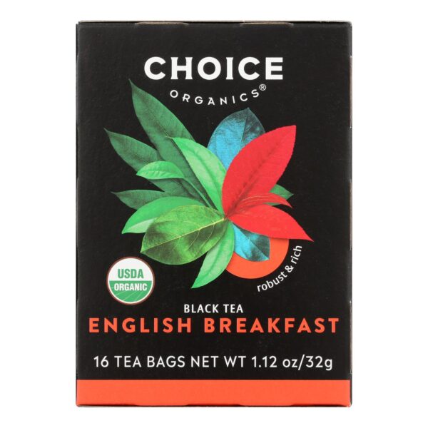 Choice Teas English Breakfast Organic Tea Bags 16 tea bags