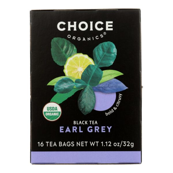 Choice Teas Earl Grey Organic Tea Bags 16 tea bags