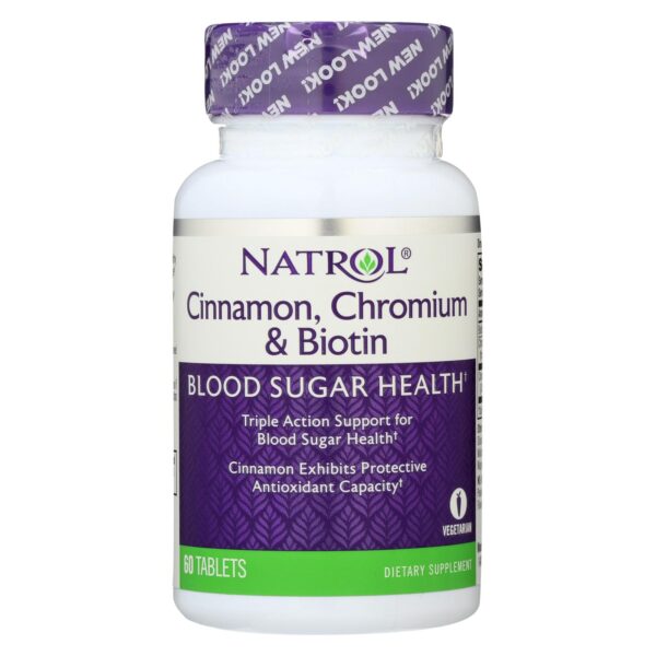 Natrol Cinnamon Biotin Chromium 60 tablets