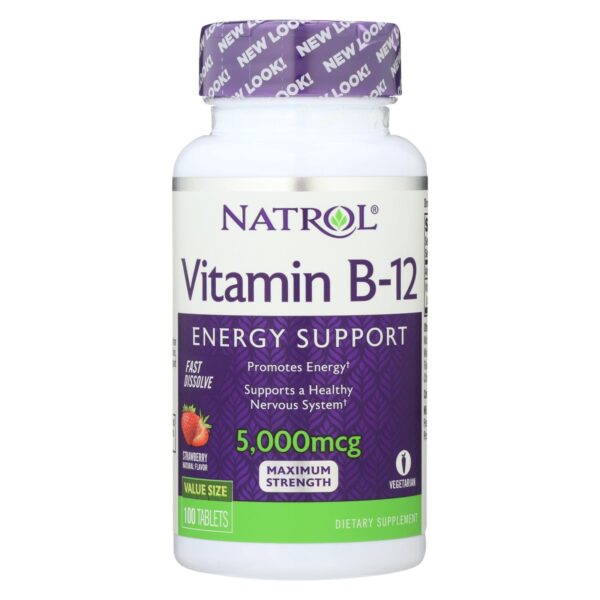 Natrol Vitamin B-12 Strawberry Fast Dissolve Tablets 100 count