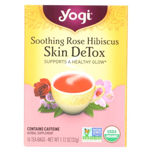 Yogi Tea Rose Hibiscus Skin Detox Tea 16 tea bags