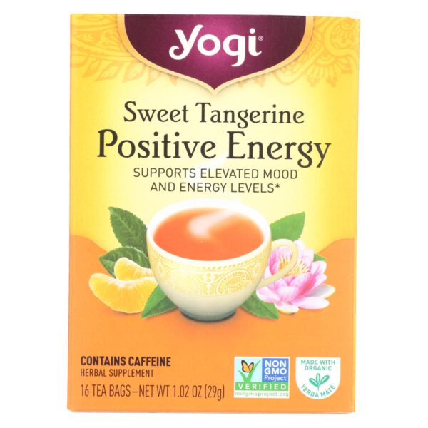 Yogi Tea Sweet Tangerine Positive Energy Herbal Tea 16 tea bags