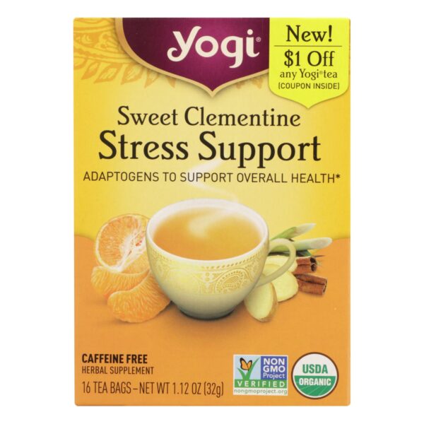 Yogi Tea Sweet Clementine Stress Support Tea 16 tea bags