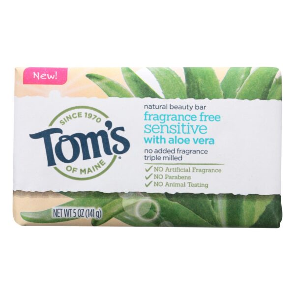 Tom's of Maine Sensitive Aloe Fragrance-Free Natural Beauty Bar 5 oz.