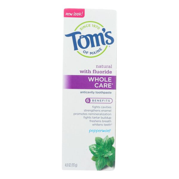 Tom's of Maine Peppermint Fluoride Whole Care Toothpaste