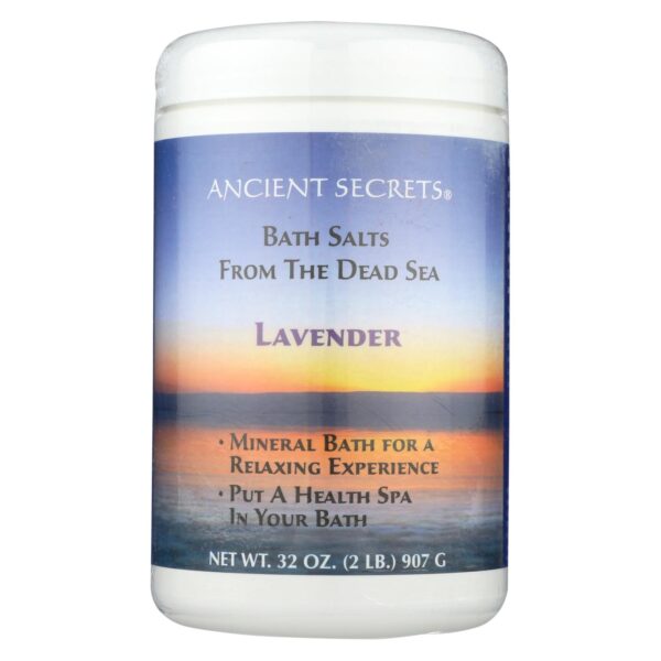 Ancient Secrets Aromatherapy Dead Sea Mineral Baths Lavender - 2 lbs