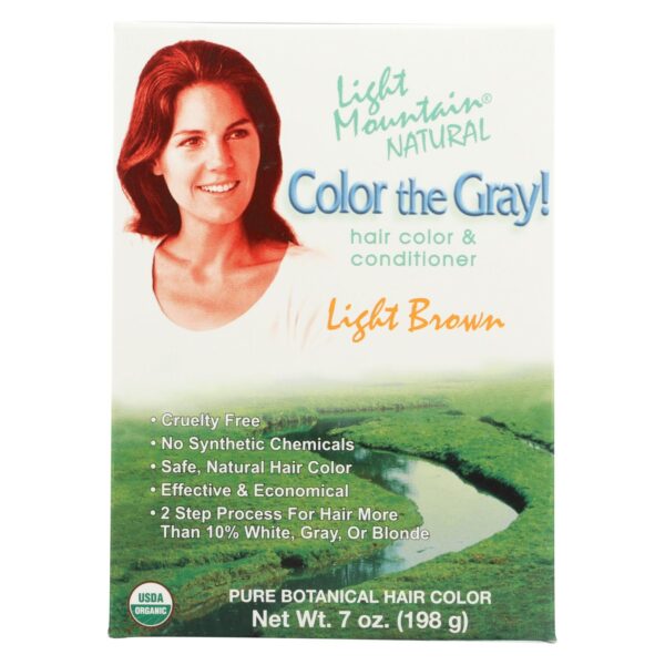 Light Mountain Light Brown Hennagray Hair Color 7 oz.