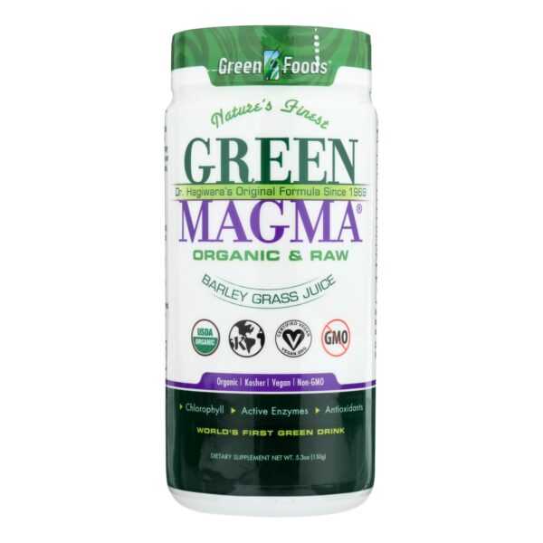 Green Foods Organic Raw Green Magma Barley Grass Juice Powder 5.3 oz.