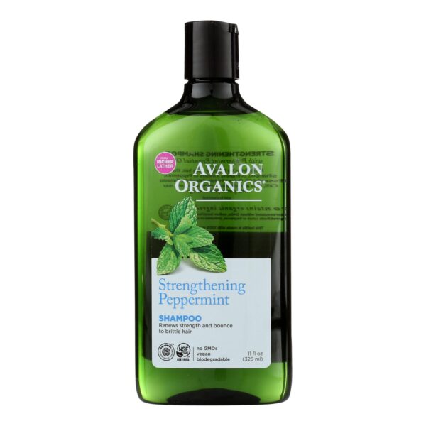 Avalon Organics Therapeutic Hair Care Peppermint Revitalizing Shampoos 11 fl. oz.