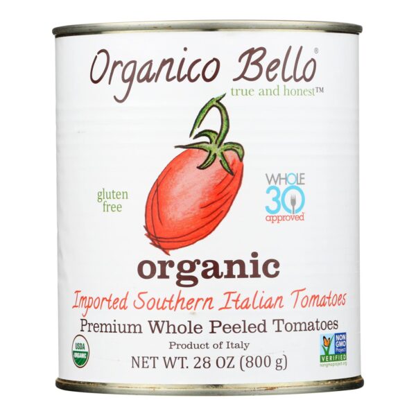 Organico Bello Organic Whole Peeled Canned Tomatoes