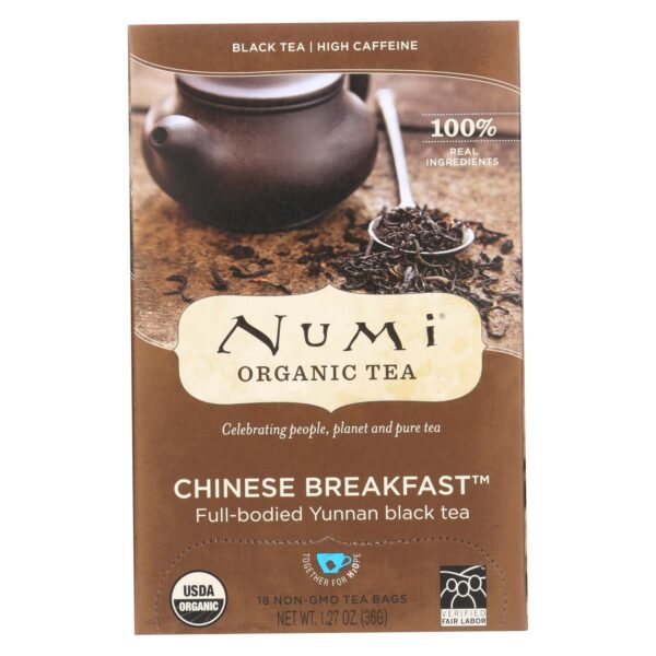 Numi Tea Chinese Breakfast Tea 18 tea bags