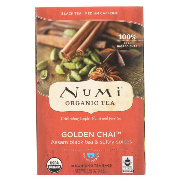 Numi Tea Golden Chai Tea 18 tea bags