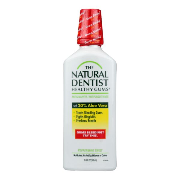 The Natural Dentist Peppermint Twist Healthy Gums Antigingivitis Rinse 16.9 fl. oz.