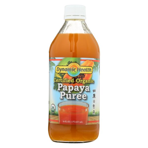 Dynamic Health Organic Papaya Puree Juice (Glass) 16 fl. oz.