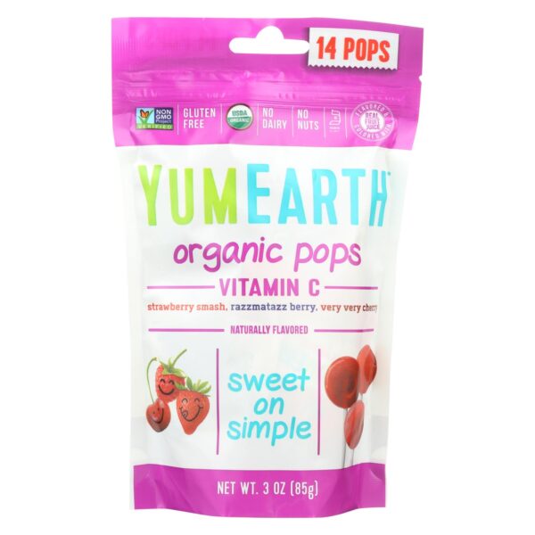 YumEarth Vitamin C Organic Lollipops 3 oz.