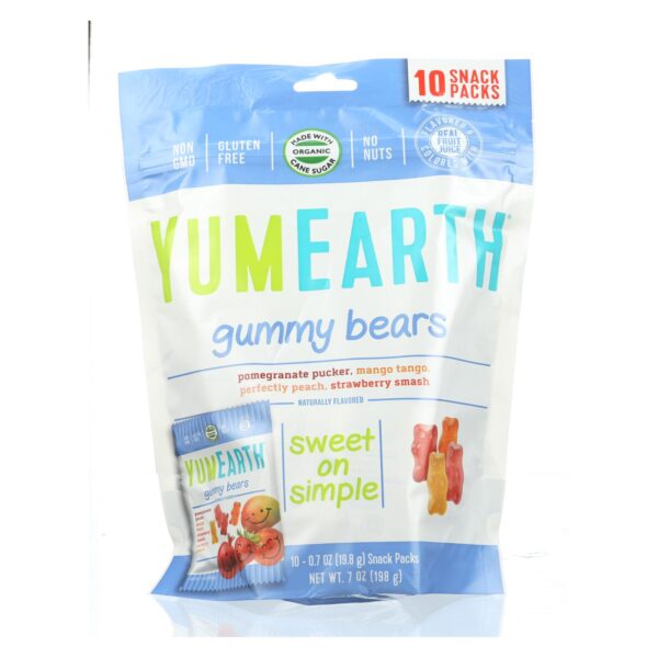 YumEarth Organic Gummy Bears Family Size 10 (0.7 oz.) packs