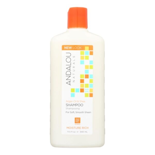 Andalou Naturals Moisture Rich Shampoo Argan and Sweet Orange, 11.5 Oz