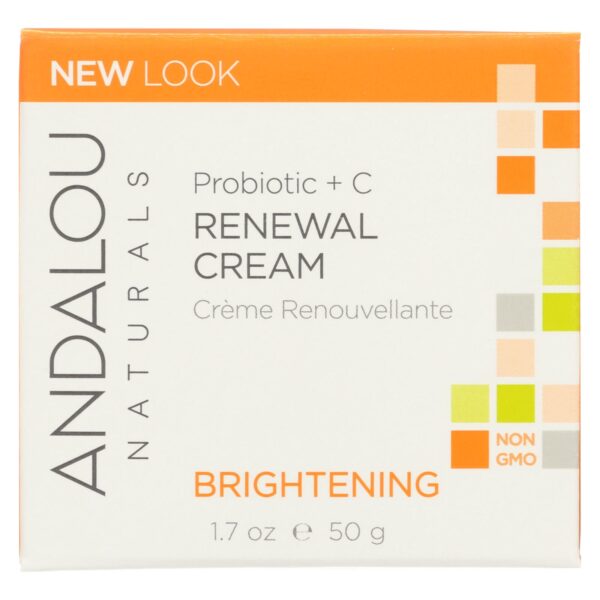 Andalou Naturals Renewal Cream Probiotic + C Brightening, 1.7 oz