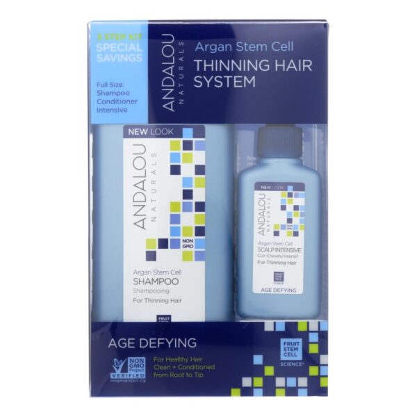 Andalou Naturals Argan Stem Cells Thinning Hair System Age Defying, 1 Kit