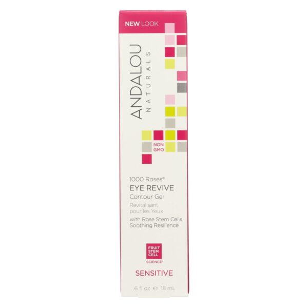 Andalou Naturals 1000 Roses Eye Revive Contour Gel Sensitive, 0.6 oz