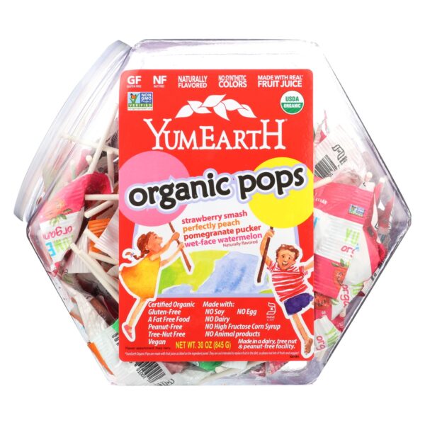 YumEarth Assorted Flavors Counter Bin Organic Lollipops