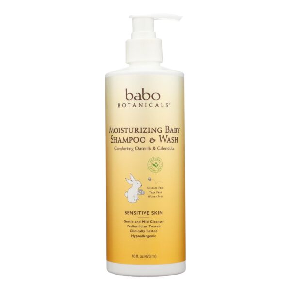 Babo Botanicals Baby Shampoo and Wash - Moisturizing - Oatmilk - 16 oz