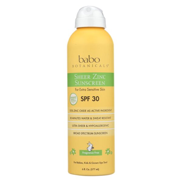 Babo Botanicals Sunscreen - Fragrance Free - 6 fl oz.