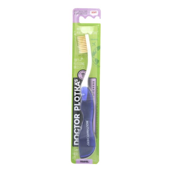 Mouth Watchers Blue Soft Travel Toothbrush Travel Size