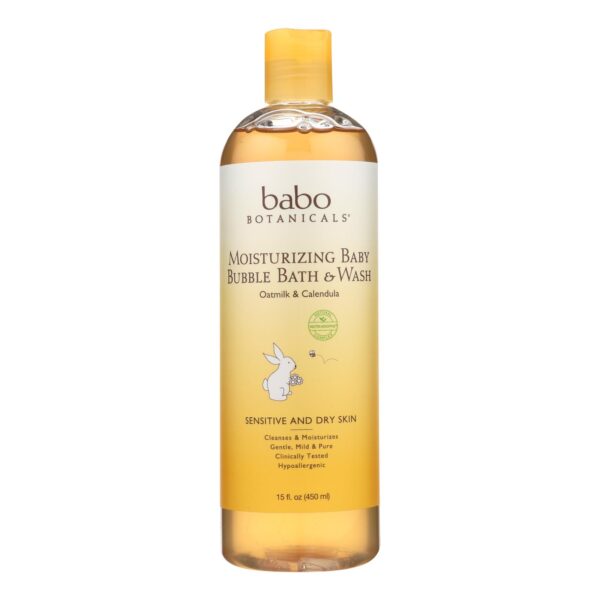 Babo Botanicals Baby Bubble Bath and Wash - Moisturizing - Oatmilk - 15 oz