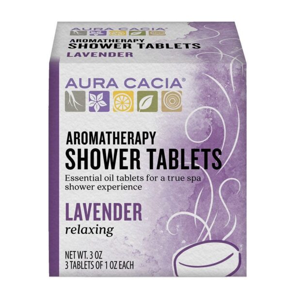 Aura Cacia Aromatherapy Shower Tablets Relaxing Lavender 3 tablets (1 oz each), 3 oz