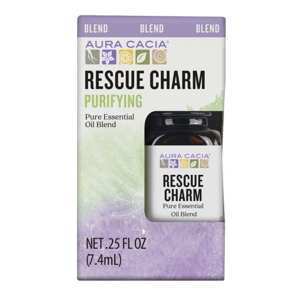 Aura Cacia Rescue Charm Essential Oil Blend, Boxed 0.25 fl. oz.