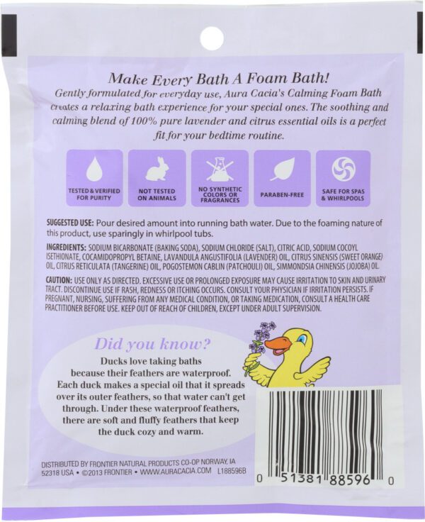 Aura Cacia Kids Lavender Essential Oil Calming Foam Bath, 20.5 oz - Image 2