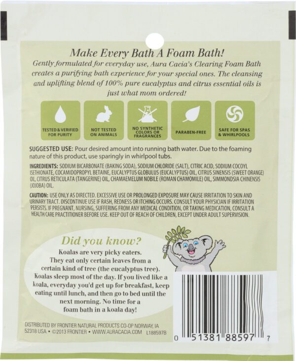 Aura Cacia Kids Eucalyptus Clearing Foam Bath, 20.5 oz - Image 2