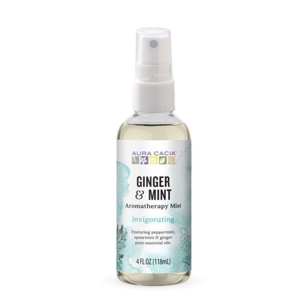 Aura Cacia Room & Body Mist Invigorating Ginger & Mint, 4 oz