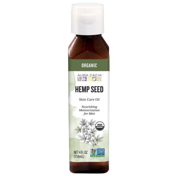 Aura Cacia Organic Hemp Seed Oil, 4 oz