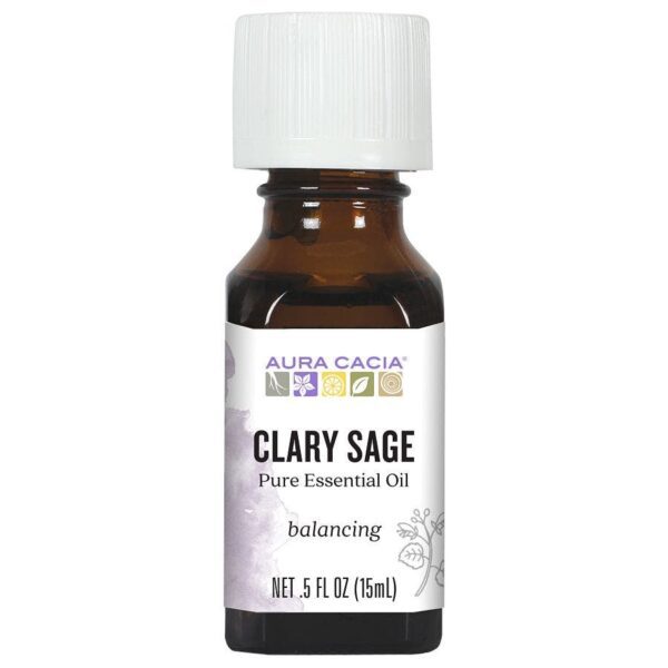 Aura Cacia Essential Oil Clary Sage, 0.5 oz