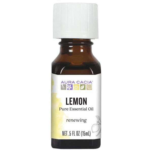 Aura Cacia Essential Oil Lemon, 0.5 oz