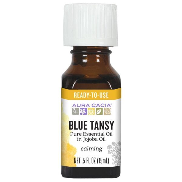 Aura Cacia Essential Oil Blue Tansy Jojoba - .5 FZ