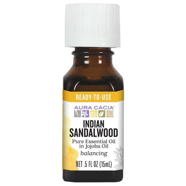 Aura Cacia Essential Oil Indian Sandlewood - .5 FZ