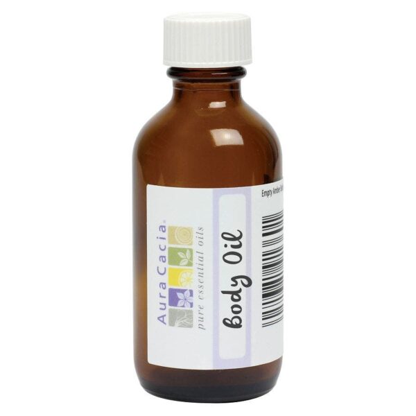 Aura Cacia Amber Bottle with Writable Label, 2 oz