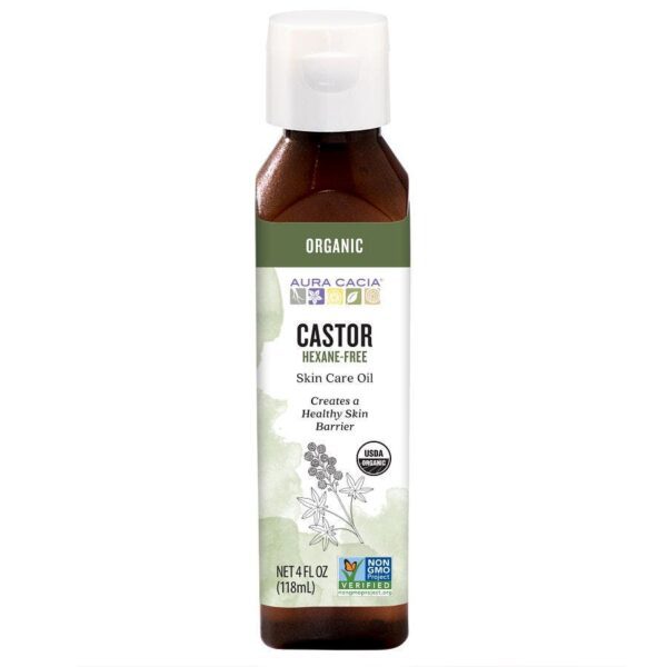 Aura Cacia Organic Castor Oil, 4 oz