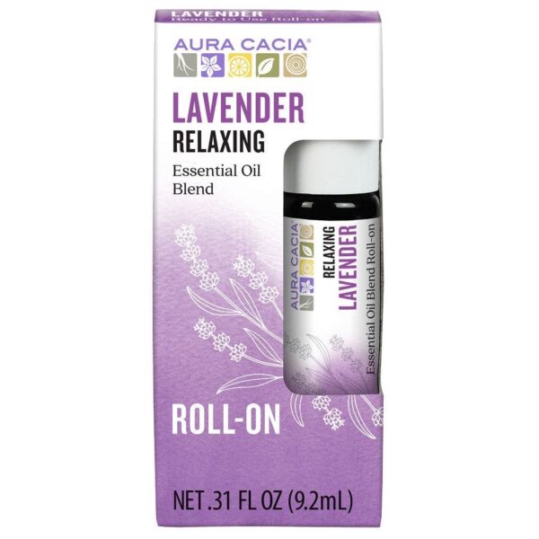 Aura Cacia Essential Oil Lavender Roll-On 0.31 fl.oz., Boxed (1.5 in)