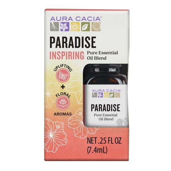 Aura Cacia Paradise Essential Oil Blend boxed 0.25 fl.oz.